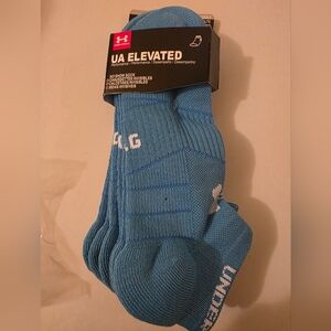 Under Armour Men's Athletic No Show Blue Socks LG